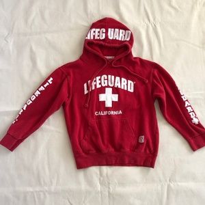 California Lifeguard Sweatshirt / Hoodie  in Red